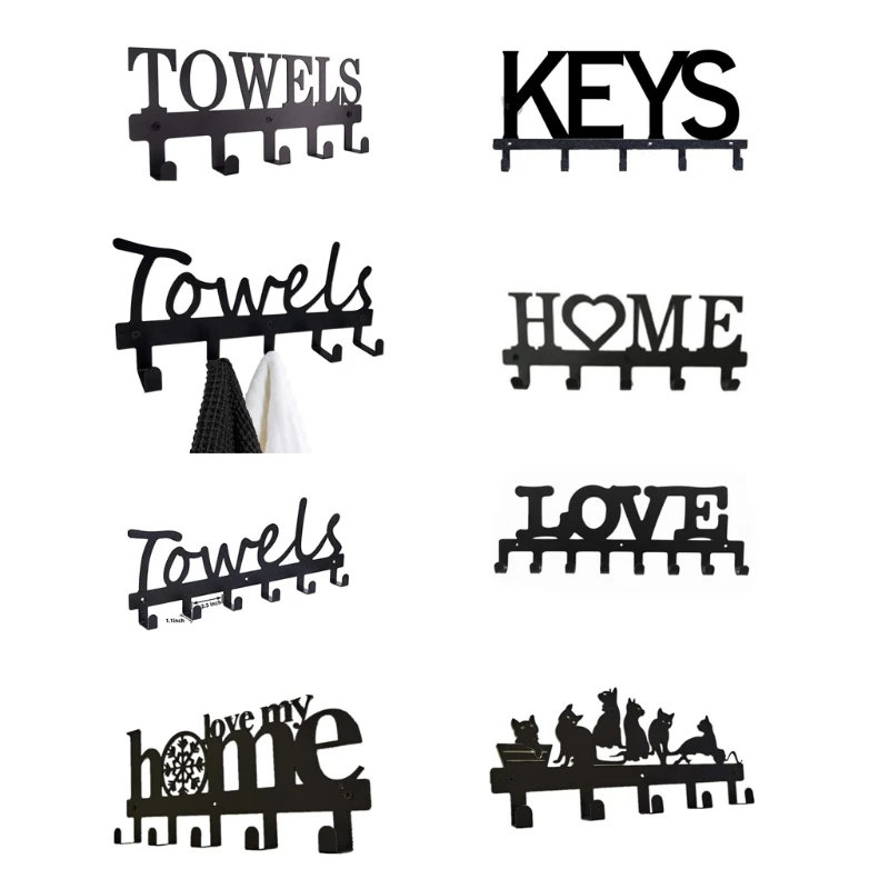 

896B Wall Mount Towel Rack over the Door Hooks Metal Towel Holder Hooks for Bathroom Kitchen Bedroom Strong Bearing Capacity