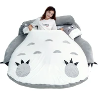 huge size cartoon mattress design cute soft totoro lazy sofa bedroom bed sleeping bag 100 cotton mattress cover pillow gift