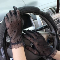 summer women thin section gloves elegant ladies sexy lace sunscreen anti uv gloves mitten fashion mesh breathable driving gloves