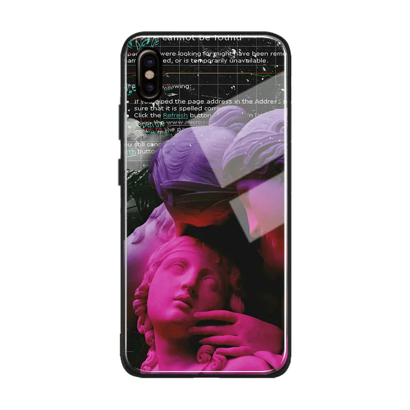 Эстетика vaporwave статуя абстрактный мягкий силиконовый стеклянный чехол для телефона чехол для Apple iPhone 6 6s 7 8 Plus X XR XS 11 Pro max