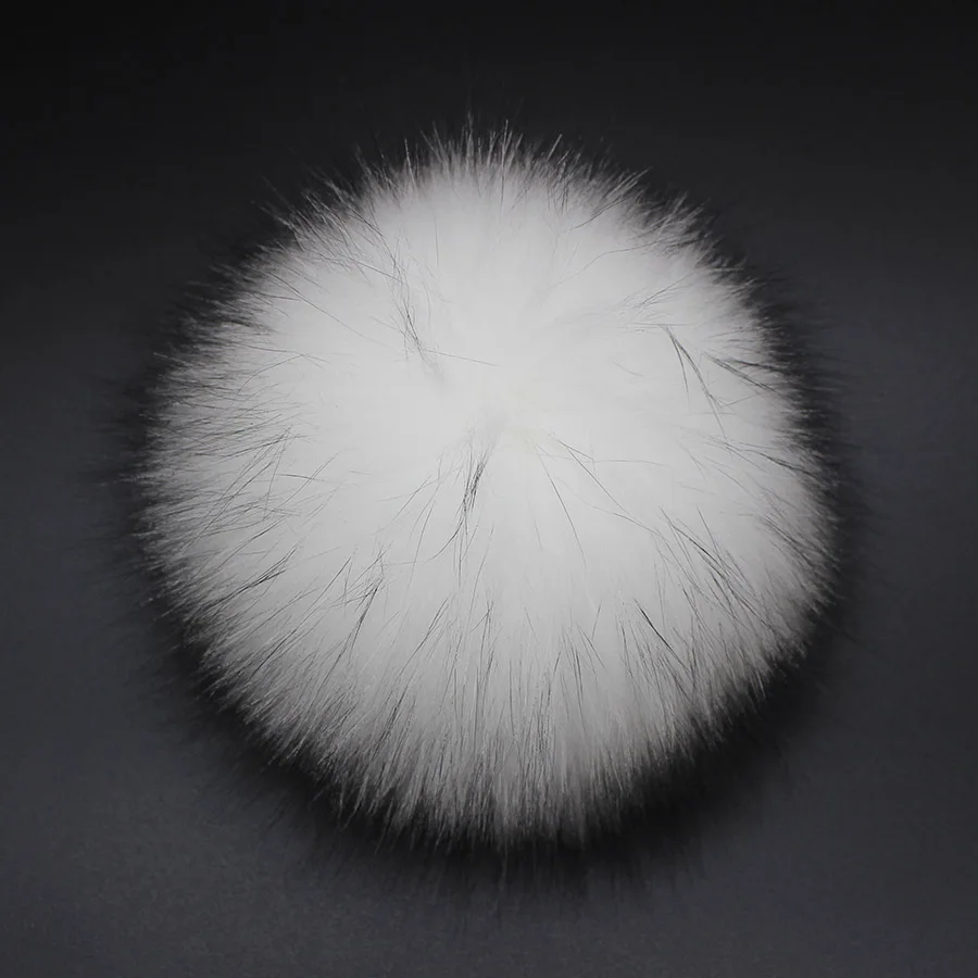 white2 DIY 14 см большие помпоны из лисьего меха пушистые меховые шарики для вязаной шапки зимние шапочки брелок и шарфы помпоны из натурального меха - Цвет: white2