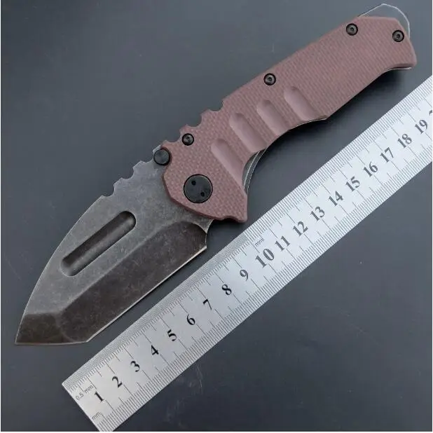 Коричневый Eafengrow MDF-3, складные ножи с лезвием, вымытый камень, стальная ручка, 440 лезвие, Охотничий Тактический нож, Походный нож, EDC инструменты - Цвет: Коричневый