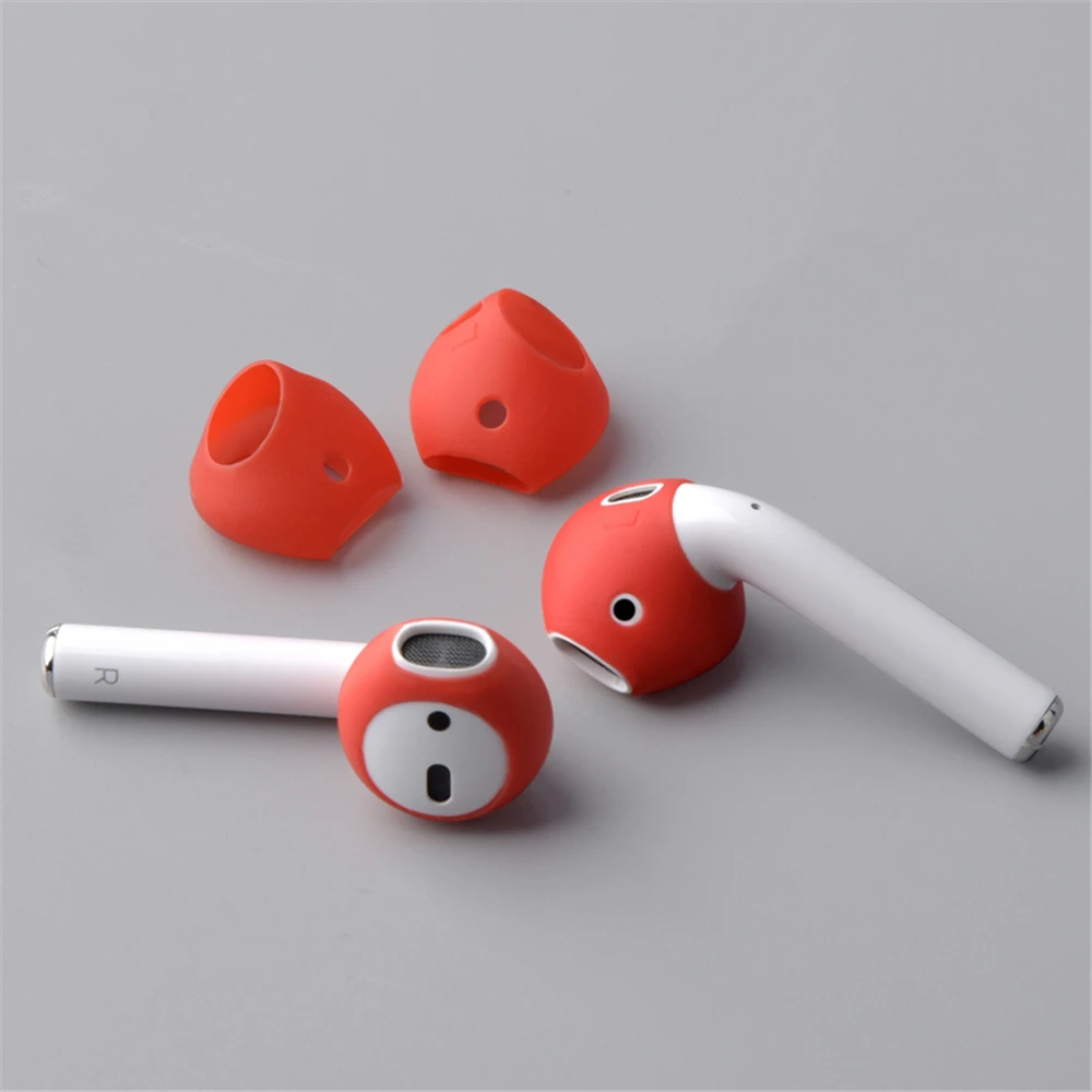 2 Pairs Silicone Replacement Earpads for Airpods Protective Earbuds Caps For Apple 1/2 Wireless Bluetooth Earphones | Электроника