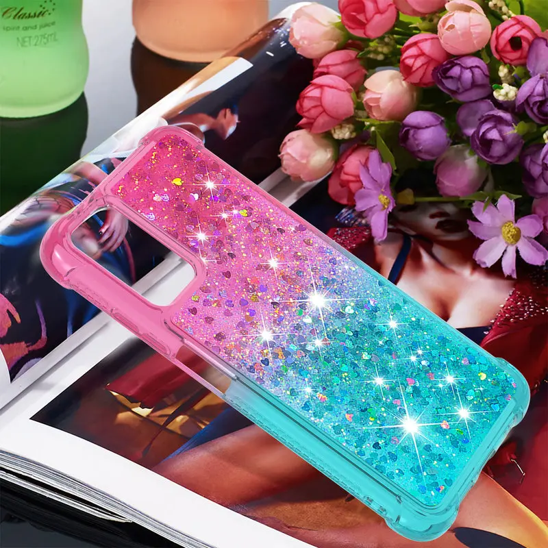 

For Xiaomi Redmi Note 9T Case Liquid Glitter Quicksand Protective Cover For Redmi Note 9T Note 9 5G Soft Silicone Phone Cases