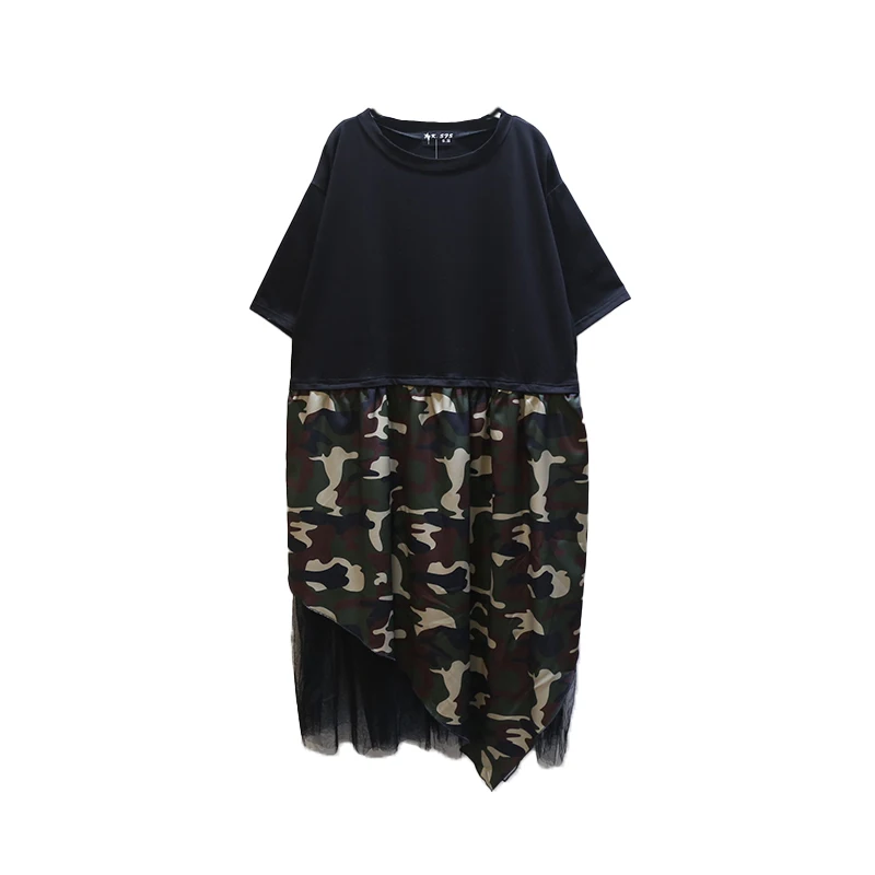 Женское платье с круглым вырезом и коротким рукавом [EWQ] модное Повседневное в