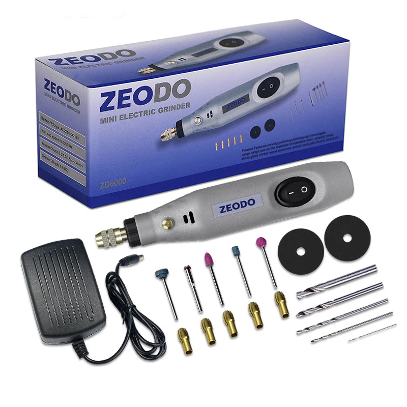 Мини дрель беспроводной роторный инструмент с шлифовальными аксессуарами набор