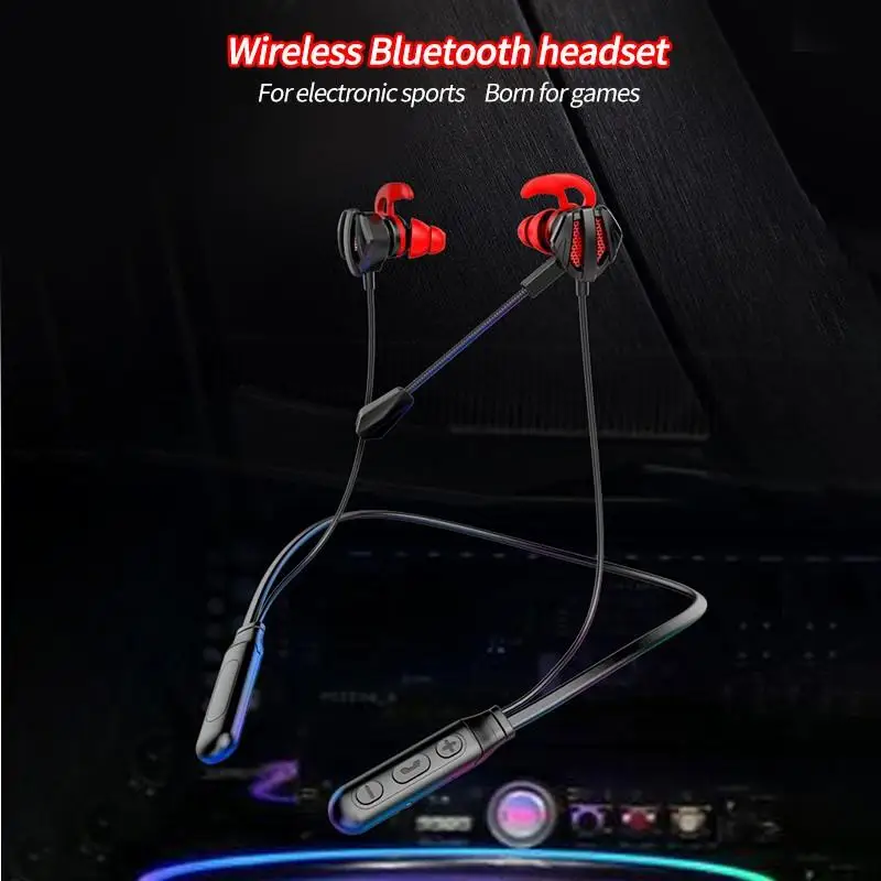 BT-66 игровая гарнитура без задержки Bluetooth 5 0 беспроводные наушники на шею |