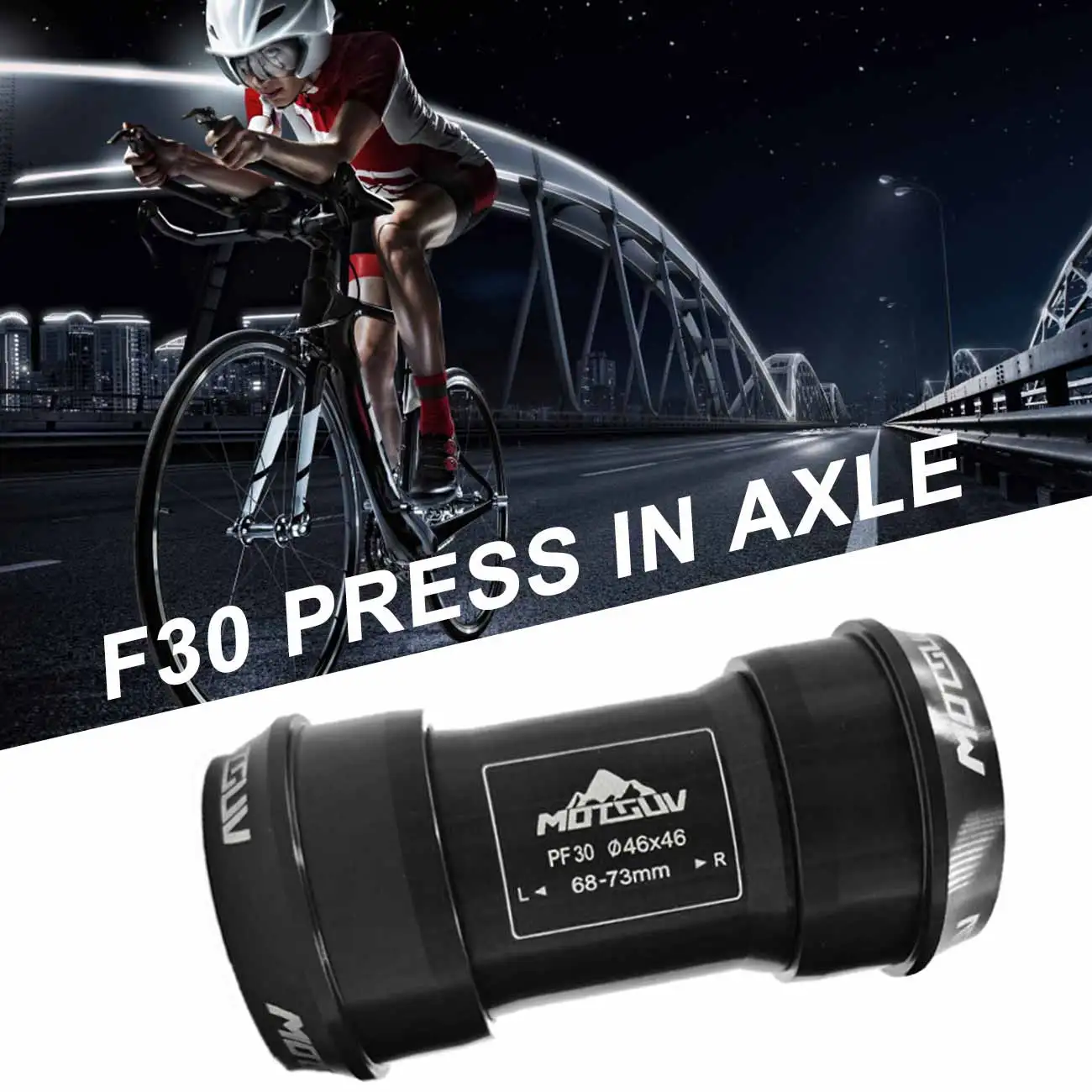

Axis Bike Bottom Bracket Sealed Bearing Bike Press Type 68-73mm Bicycle Axis Waterproof MTB Road Cycling BB Crank Bottom Bracket