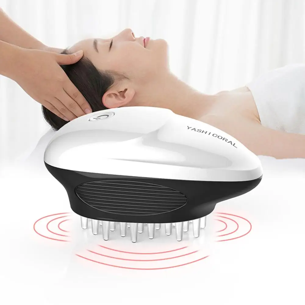 

1 шт. Электрический Lonic Расческа Щетка массаж головы машина компактный массажер для головы Вибрирующая головка стимуляция релаксации расческа