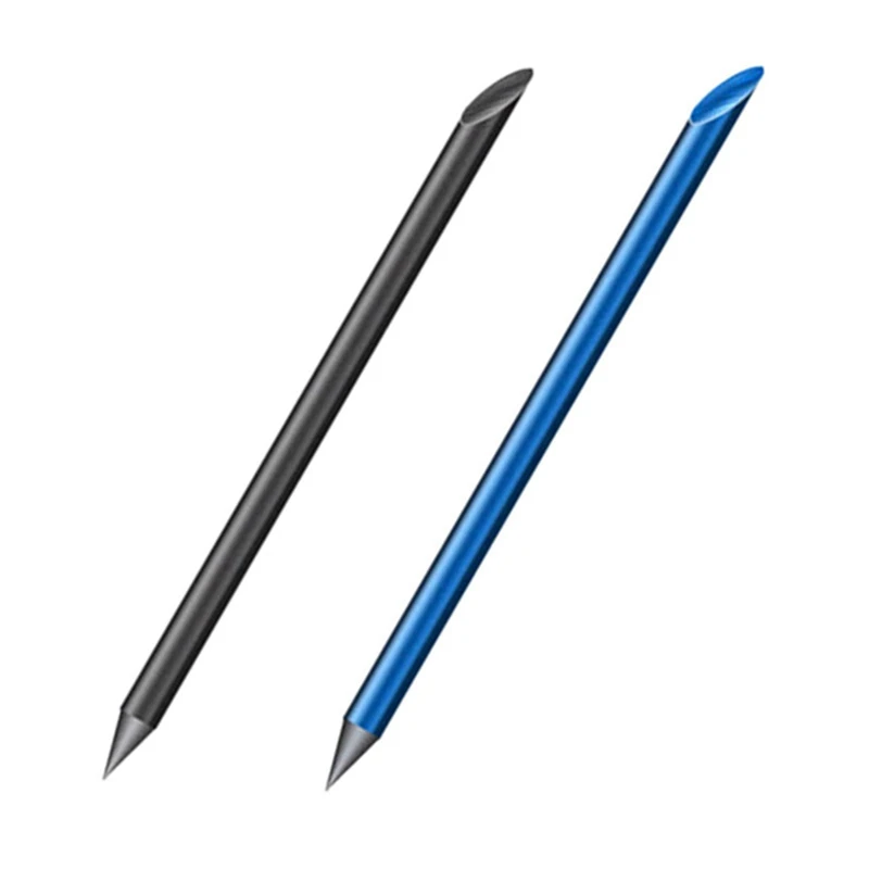 2 комплекта синяя и черная немертвая полностью металлическая авторучка