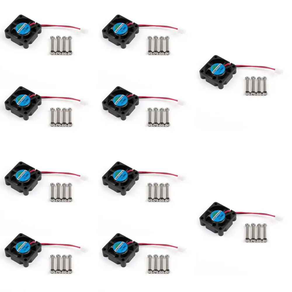 10Pcs Fan Для Raspberry PI 3 Model B Plus акриловый чехол охлаждающий вентилятор теплоотвод для Raspberry PI 2B PI3 Модель B+ 3B Корпус Корпуса - Цвет: 10Pcs Fan