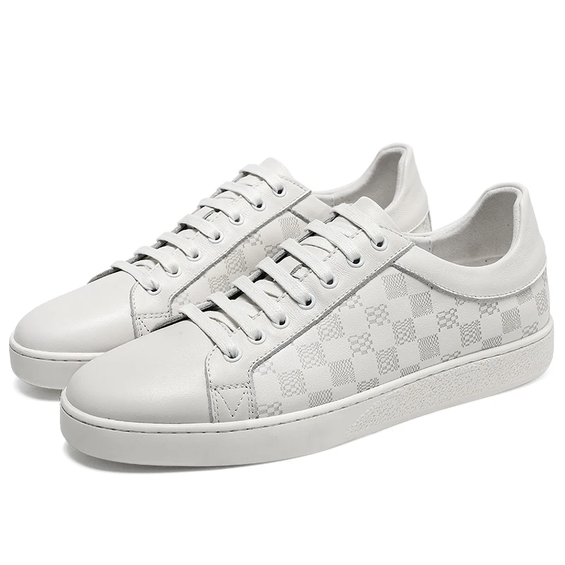 

Luxury brand men's shoes European version cowhide soles comfortable and fashionable sneakers Black White