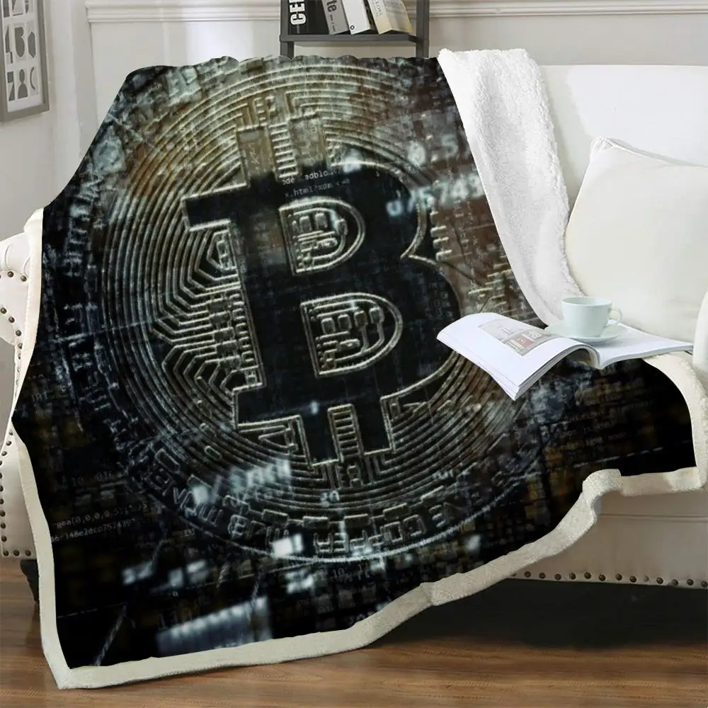 

NKNK Brank Bitcoin Blanket Retro Bedspread For Bed Hip Hop Bedding Throw Harajuku Blankets For Beds Sherpa Blanket Animal