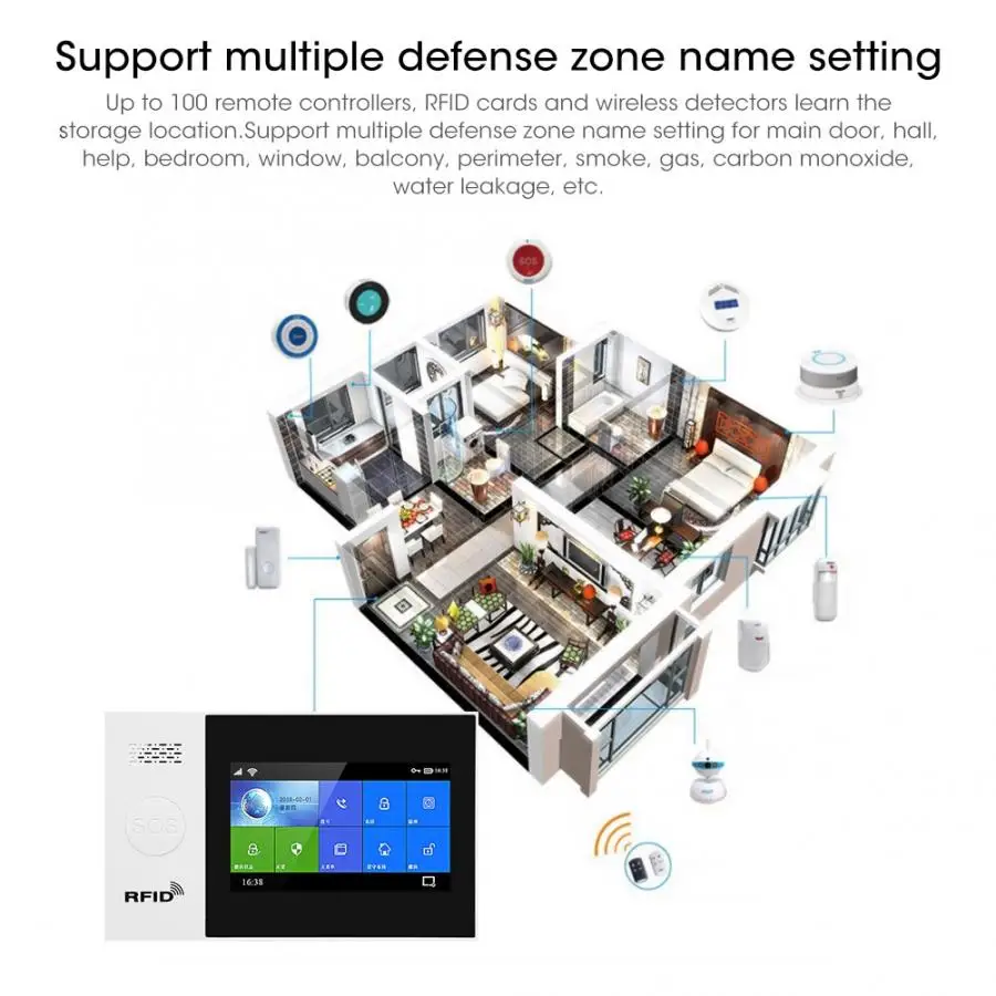 Беспроводная смарт система безопасности для TUYA сенсорный цветной экран 4 3 дюйма