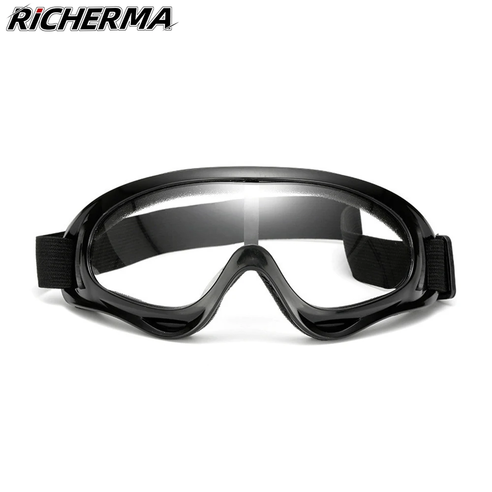 Очки мотоциклетные прозрачные с защитой от УФ излучения и пыли|Мотоциклетные