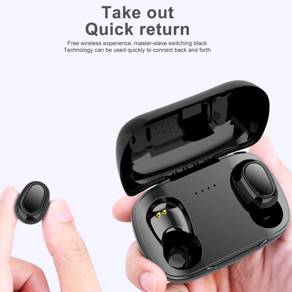 ANKNDO L21 TWS Bluetooth наушники с микрофоном мини беспроводные игровая гарнитура для Xiaomi - Фото №1