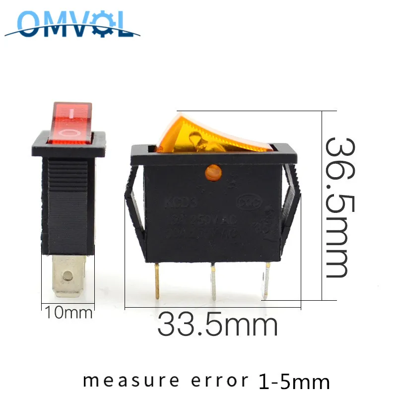 KCD3 клавишный переключатель вкл./выкл. 2-позиционный/3-позиционный ВКЛ./ВЫКЛ.