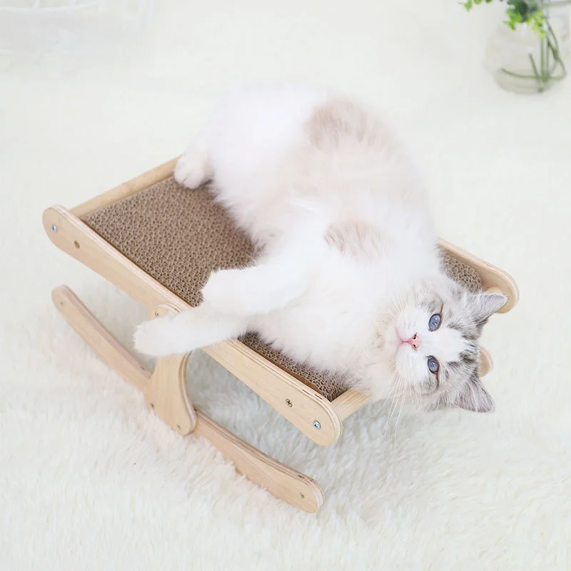 

Cat Scratch Board Thick Solid Wood Anti Cat Scratch Claw Grinder Corrugated Cardboard Nest Vertical Sofa Protection Toy