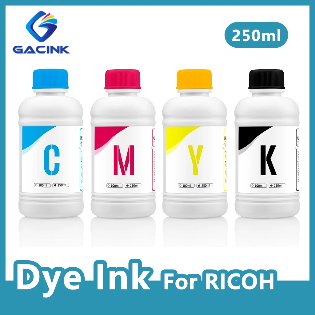 

GACINK 250ml For Ricoh Refill Dye Ink Cartridge Ink Suit For All Ricoh GX7500 GX2500 GX5050 GX3000 GX2500 Universal Dye ink
