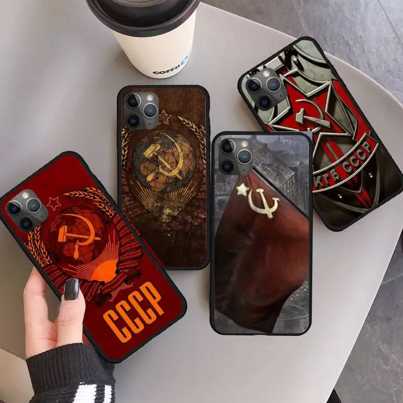 

Soviet Union USSR Flag Phone Case for iPhone 11 12 pro XS MAX 8 7 6 6S Plus X 5S SE 2020 XR mini