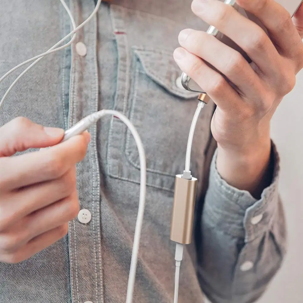 Аудио Звуковая карта 2 в 1 Plug Play Портативный внешний 7 каналов USB C до 3 5 мм разъем