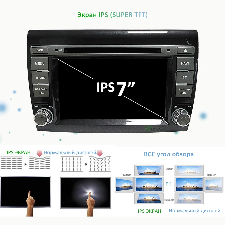Android 9,0 DSP 64G 2 DIN автомобильный DVD для Fiat Bravo 2007 2008 2009 2010 2011 2012 gps радио мультимедиа ips Экран навигации стерео