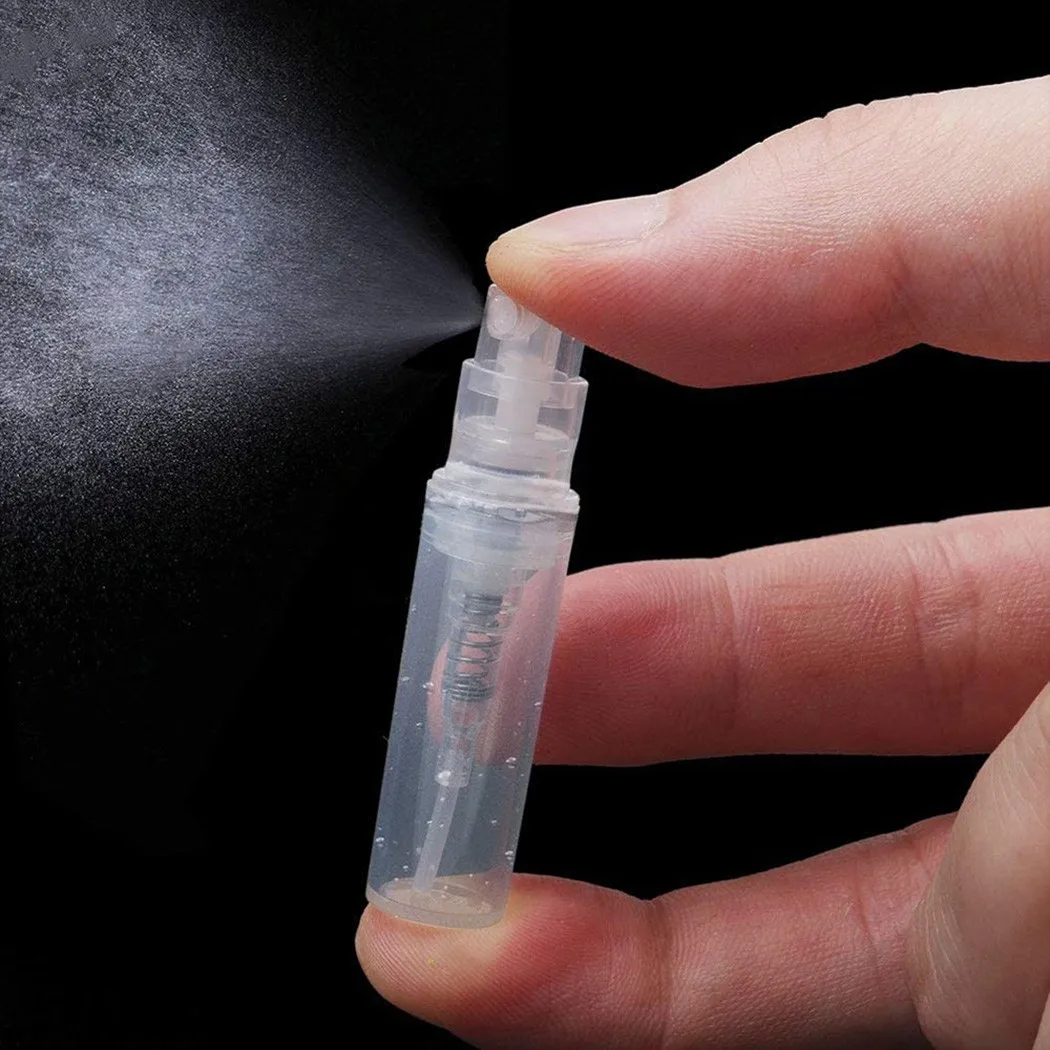 

200pc Mini Clear Plastic Spray Bottle Atomizer Perfume Bottles Atomizing Spray Liquid Container For Travel Essential Oil Perfume