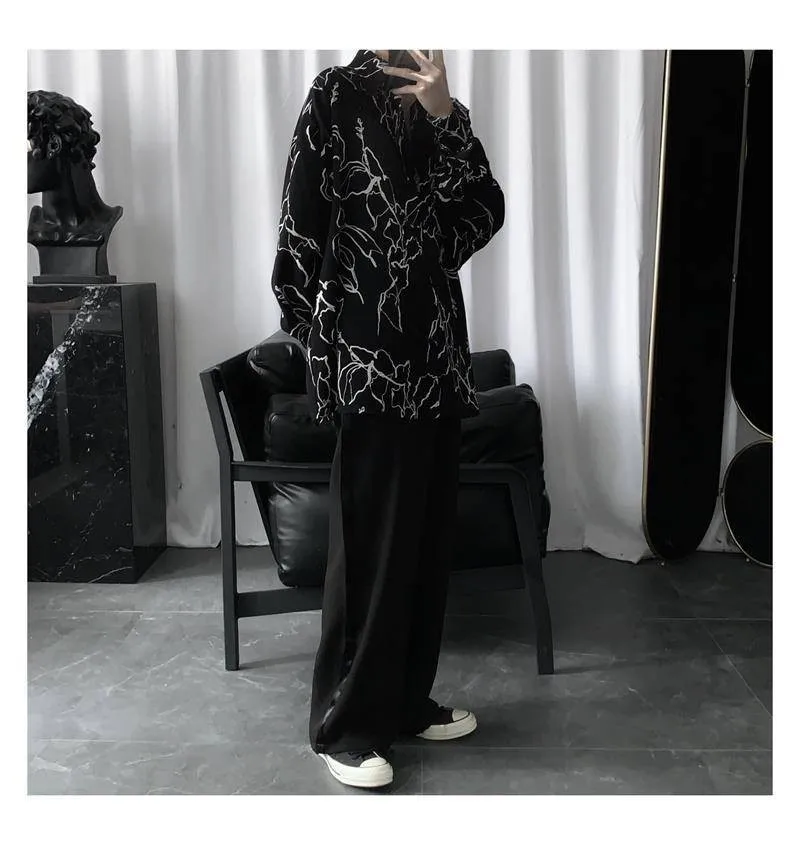 Рубашка NiceMix Мужская в стиле Харадзюку блузка бойфренд уличная одежда Корейском