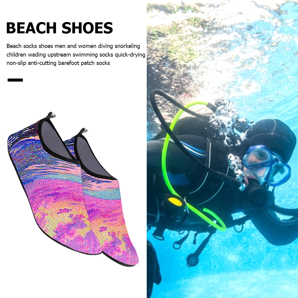 

1 Pair Unisex Diving Socks Beach Water Sports Shoes Aqua Snorkeling Socks Swimming Pool Anti Slip Camouflage Yoga Shoe Socks