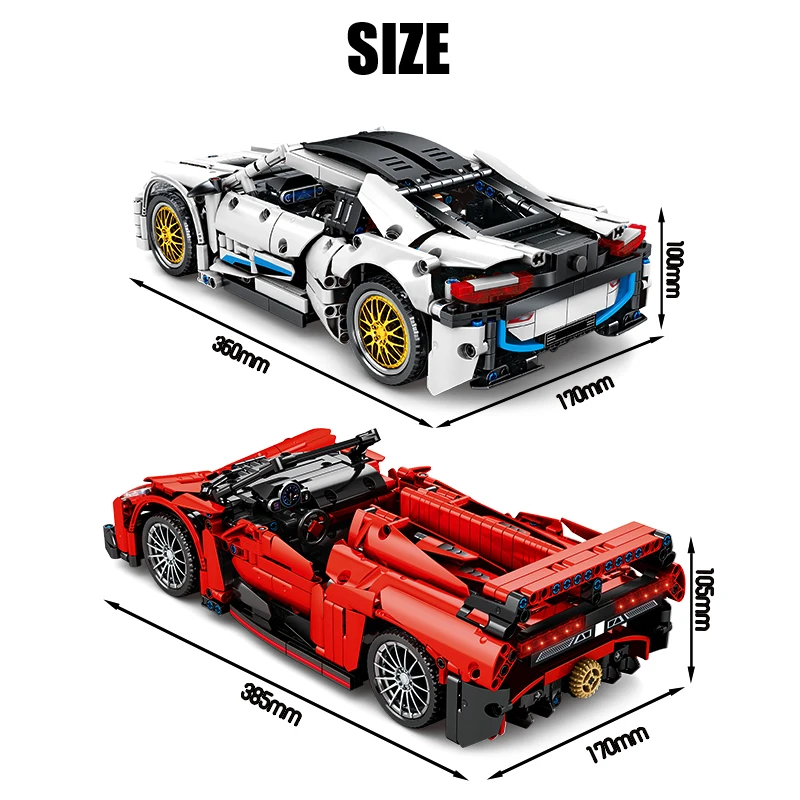 

City Creator Super Racing Car Model Building Blocks High-tech MOC Mechanical Vehicle Bricks Toys For Children Christmas Gifts