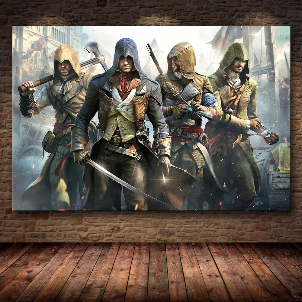 19 Без рамки игра Плакат Украшение живопись Assassin's Creed на HD холсте Картина на холсте художественный плакат стены искусства холст - Цвет: 19