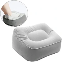 soft footrest pillow pvc inflatable foot rest pillow cushion air pillow cushion travel office home leg up relaxing feet tool