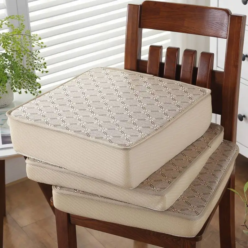 Rattan Mat Anti-Slip Seat Cushion Floor Pad Bedroom Dining Square Chair Ice Silk Pillows Car Heightening Tatami | Дом и сад