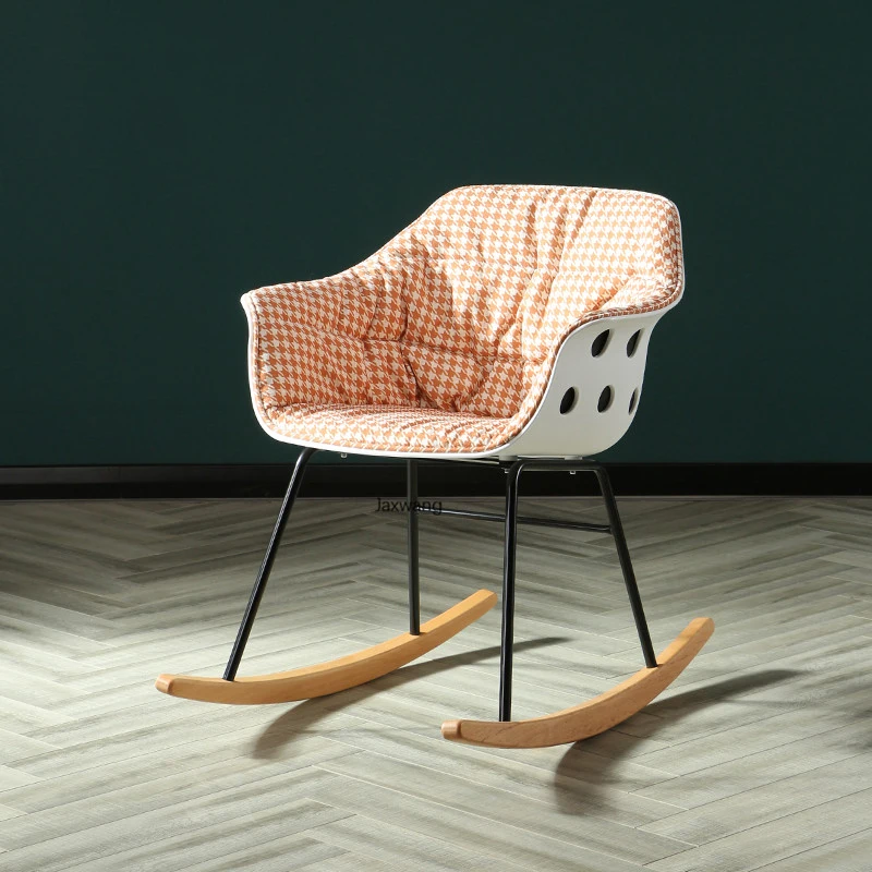 

Nordic Living Room Chair Minimalist Modern Adult Rocking Chair Ins Creativebalcony Home Furniture Leisure Single Lazy Armchair
