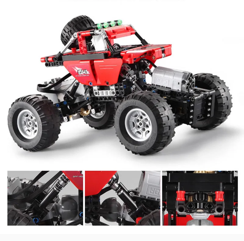 Technic CADA RC строительные блоки для внедорожных гонок, 2,4 ГГц, мощность двигателя, подходят для техники, кирпичи, игрушки, подарки для детей, мальчиков