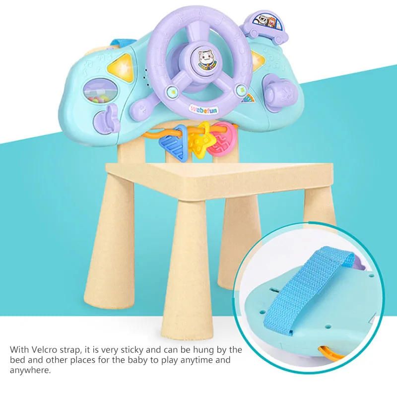 Realistic Electric Steering Wheel With Music Sound Light Education Children's Toys Plastic Simulation Toy Cartoon |
