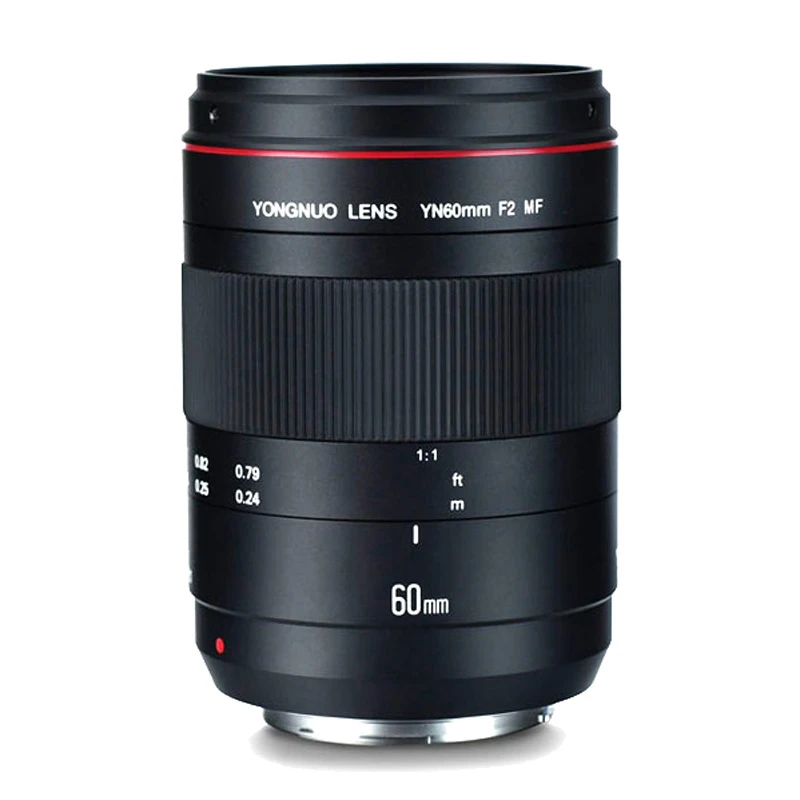 

Объектив YONGNUO YN60mm F2 с ручной фокусировкой, макрообъектив для 6D 5D4 5D3 5D2 700D 600D 550D 1100D 1200D T3i T5 T5i DSLR-камеры