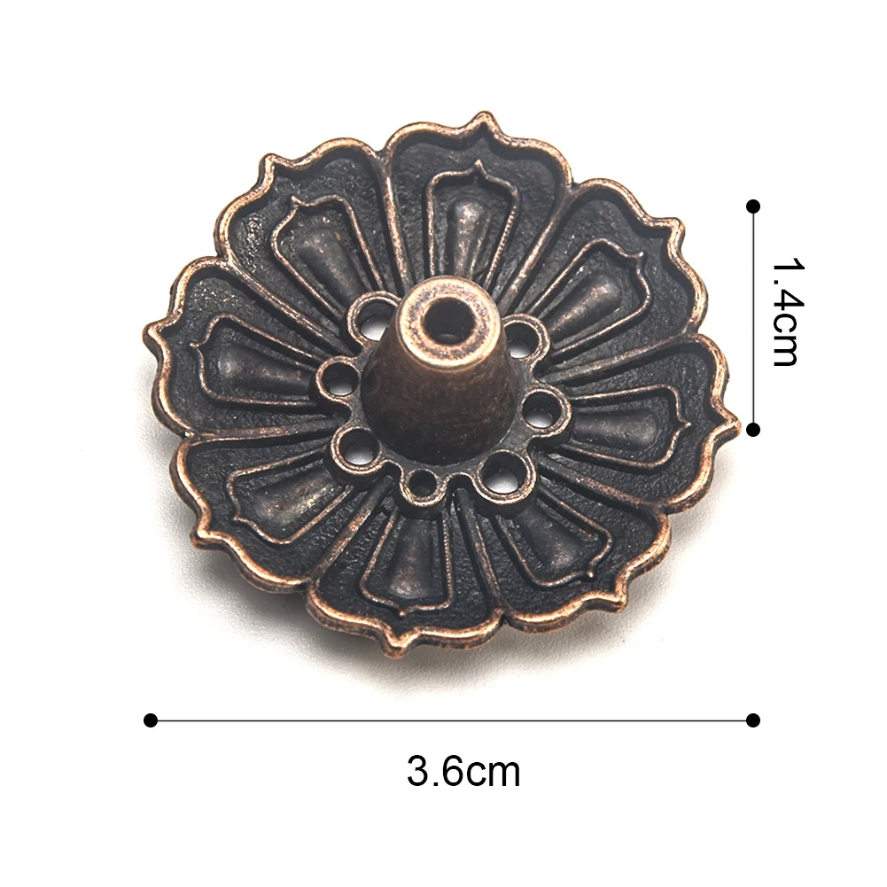 Lotus Bronze 9 отверстий тарелка-кадило для конусной горелки держатель для благовоний медный держатель для благовоний с 9 отверстиями медная конусная статуя