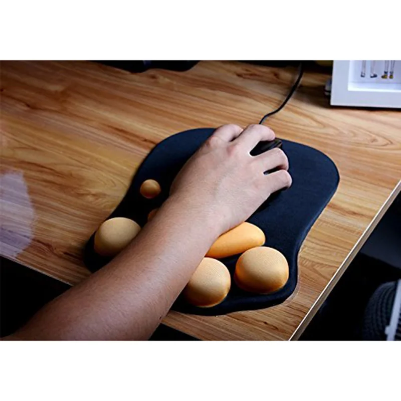 

Memory Foam Gaming Ergonomic Mouse Mat 3D Cute Mouse Pad Soft Cat Paw Mouse Pads Wrist Rest Support Comfort Silicon