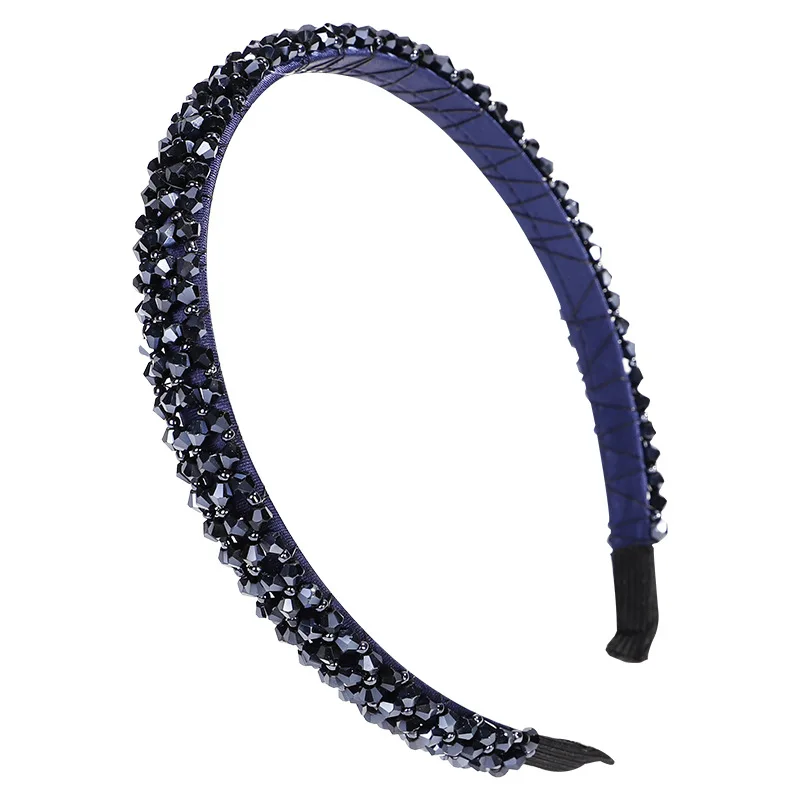 Модная Корейская кристальная Мягкая повязка на голову для женщин стразы ободок