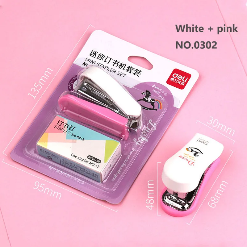 

Deli mini stapler Office School Supplies Staionery for A4 Paper Examination paper exercise book