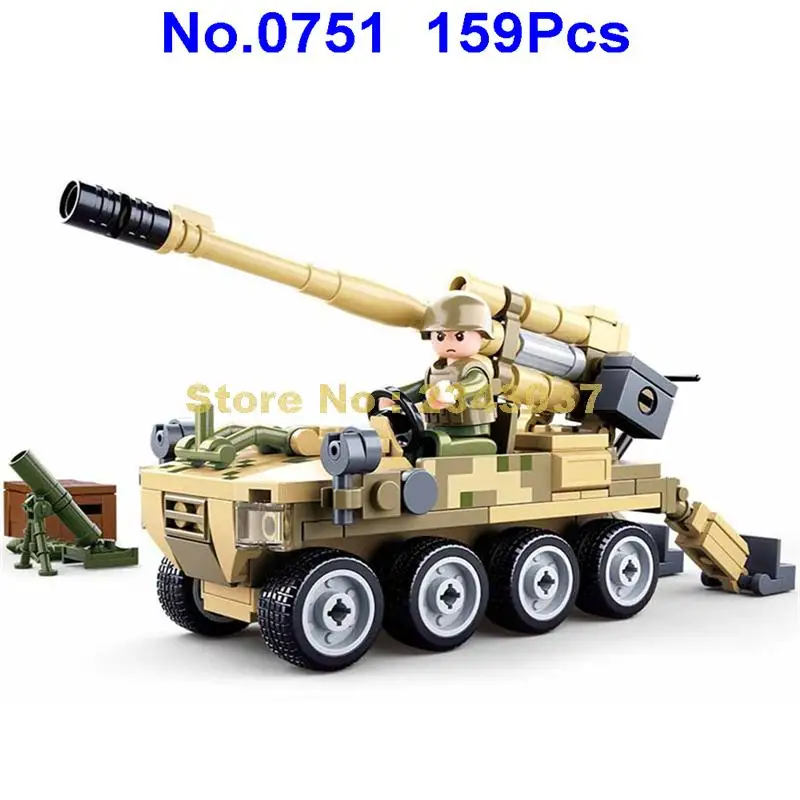 0751 159 шт. Военная Вторая мировая война армия 120 колесный самоходный пистолет
