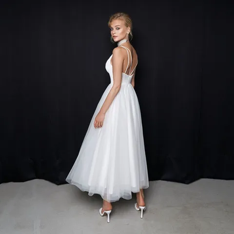 Wedding Dress Sexy V-neck платье Robe De Mariee Vestidos Robe De Soiree Formal Robe De Soiree Bride To Be suknia ślubna