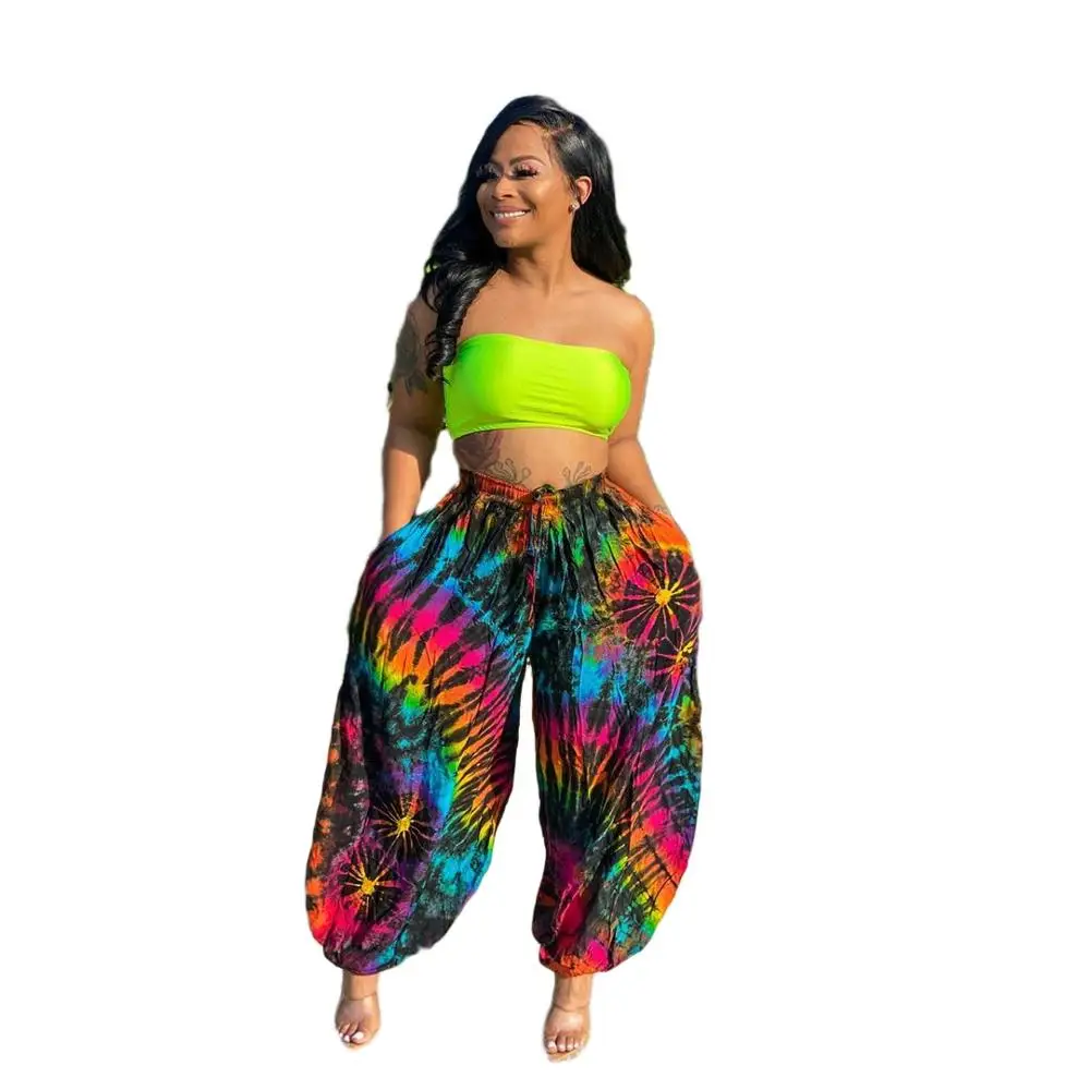 Женские Брюки Капри с принтом свободные тонкие брюки в винтажном Европейском