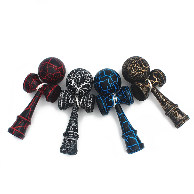 Профессиональный 18 см шар Kendama трещина Крашеные деревянные игрушки Спорт на