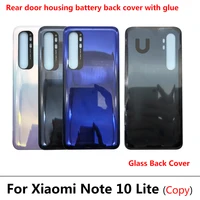 20Pcs/Lot, Back Glass Rear Cover For Xiaomi Mi Note 10 Lite Battery Door Housing Battery Back Cover