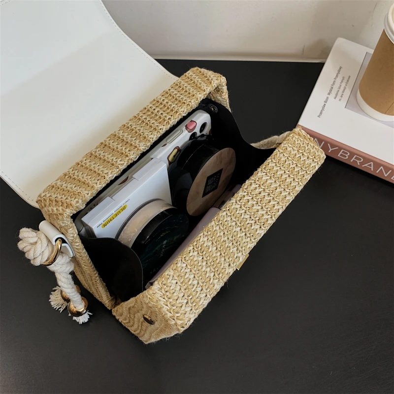 

Contrast Color Weave Female Shoulder Bag Fashion Casual Crossbody All Match Handbag for Women 2021 New Arrival