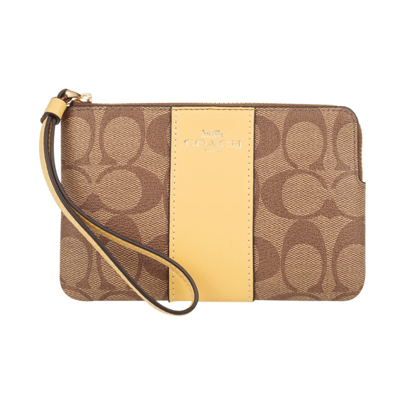 khaki F58035IMDXD Тренерский ПВХ угловой кошелек на молнии F58035 - Цвет: khaki F58035IMDXD
