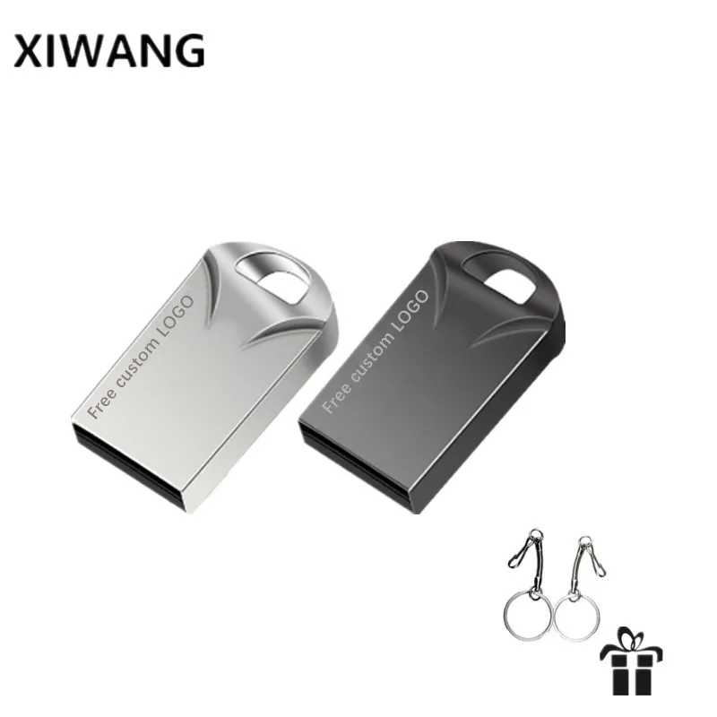

super mini metal usb flash drive 64GB 32GB 16GB 8GB Pen drive 128GB memory stick Pendrive memoria usb u disk free custom LOGO