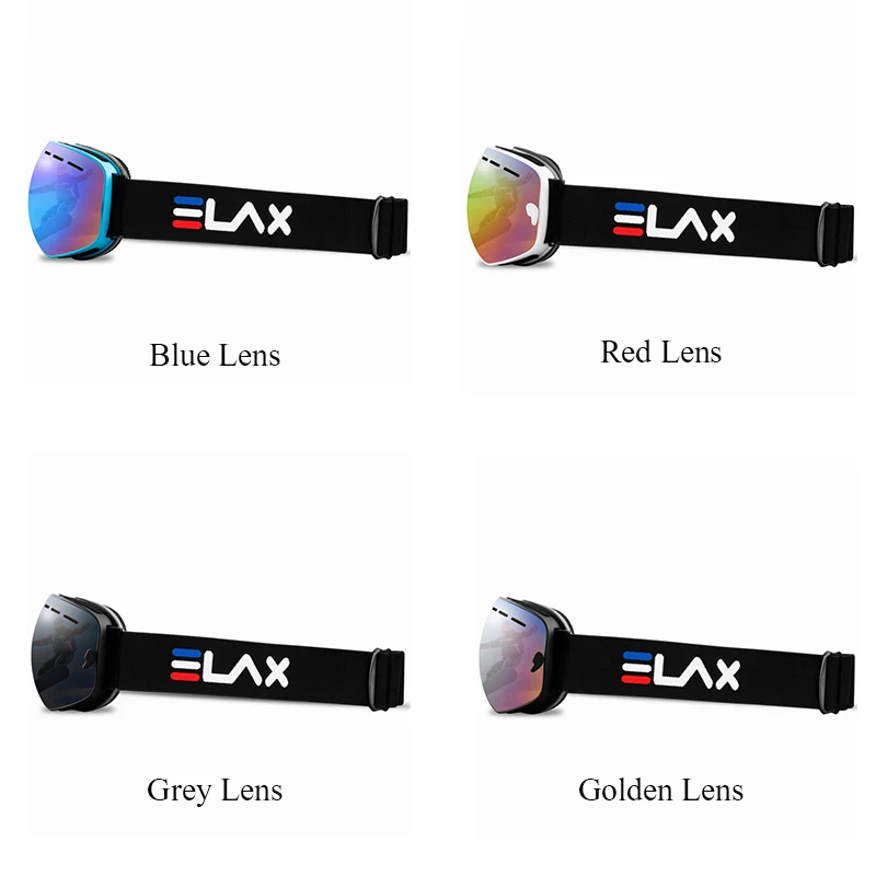 Двухслойные антизапотевающие лыжные очки ELAX 2019 для катания на лыжах и сноуборде